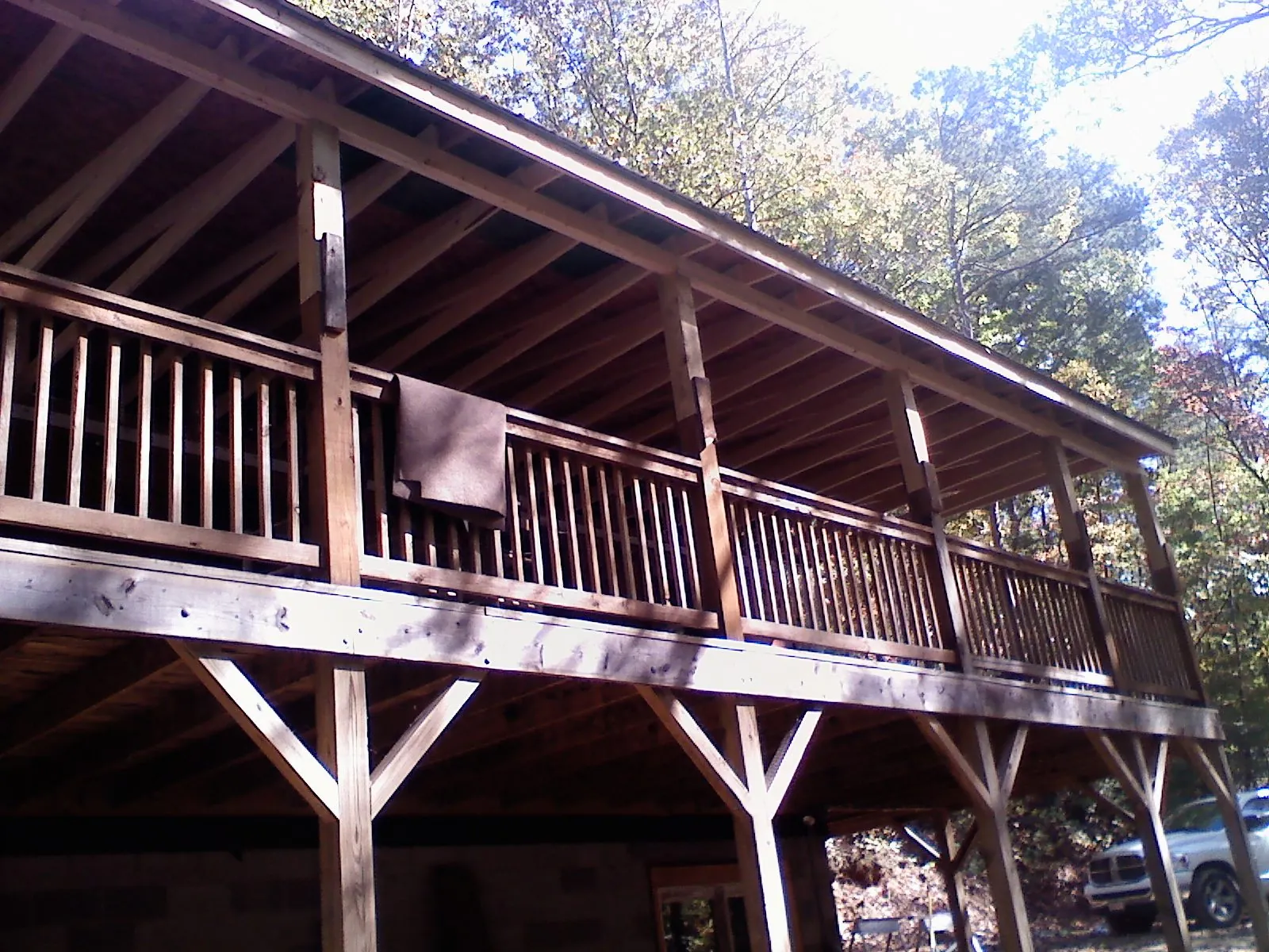 Timber framing under a new elevated porch and deck — Roof Leak Repair in Blytheville by Roofing Brothers
